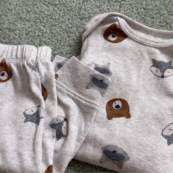 Adorable Gray Animal Print Kids two Piece - Picture 7 of 7